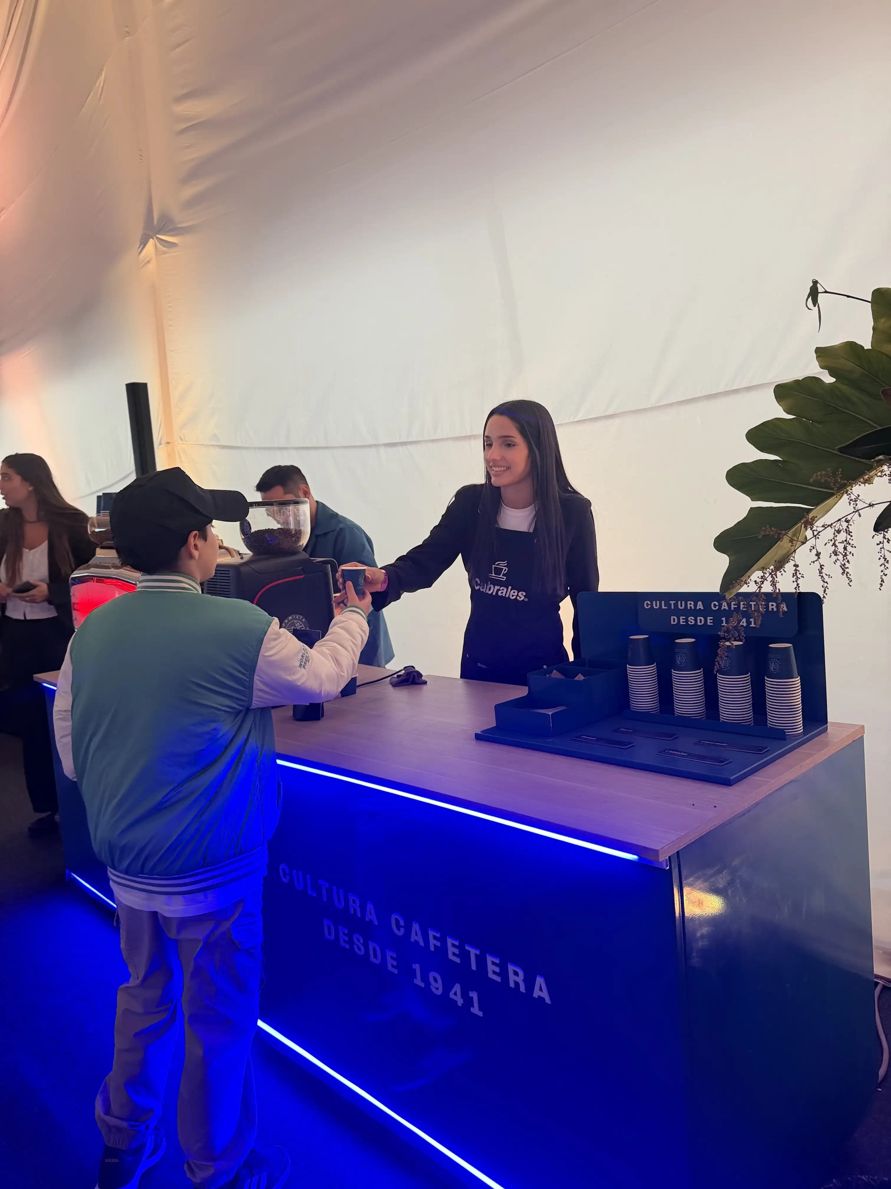 Experiencia de café en evento